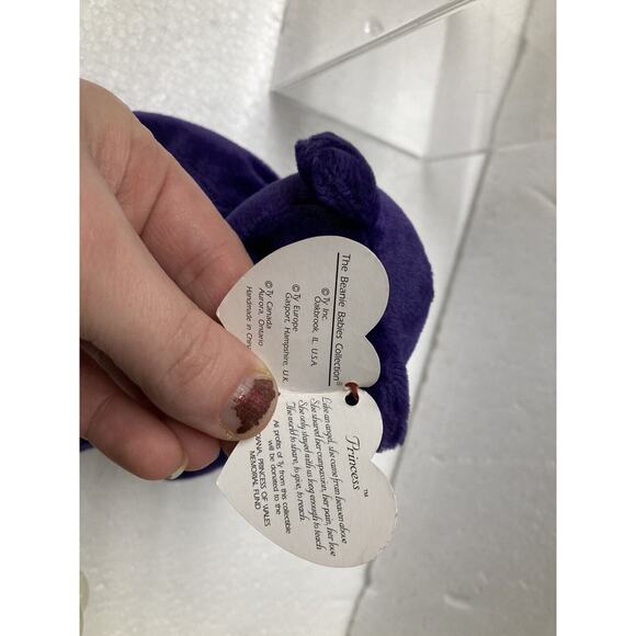 Vintage 1997 Princess Diana Beanie Baby in Protective Case Made in China - Picture 15 of 16
